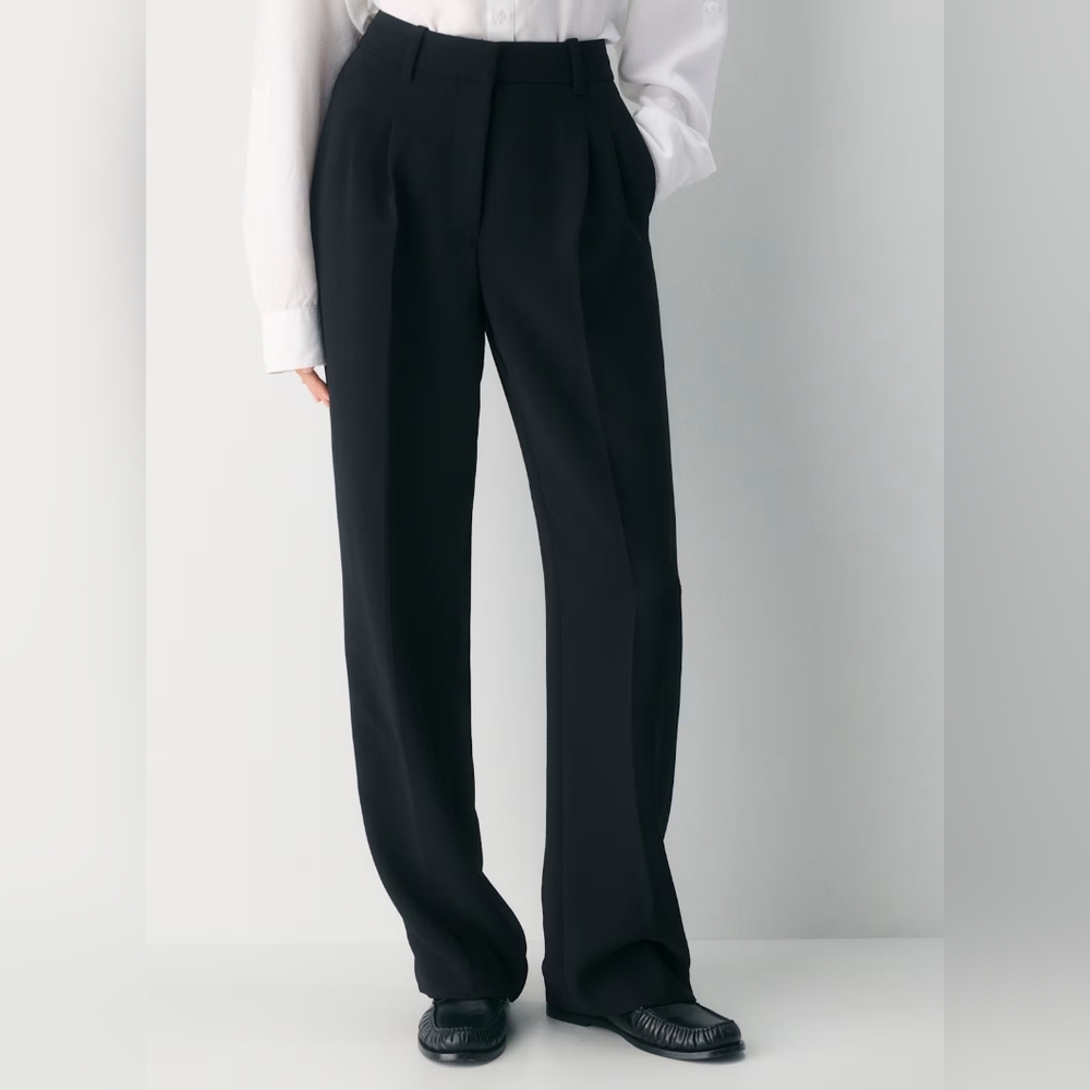 Aritzia Black Effortless Pant In Cotton And Lyocel